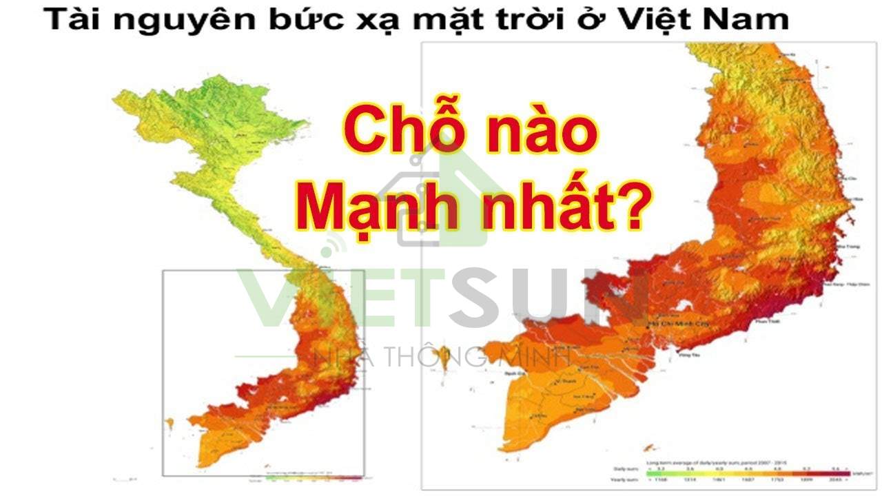  Cường độ bức xạ mặt trời tại Việt Nam  