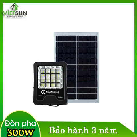 Đèn pha năng lượng mặt trời 300W
